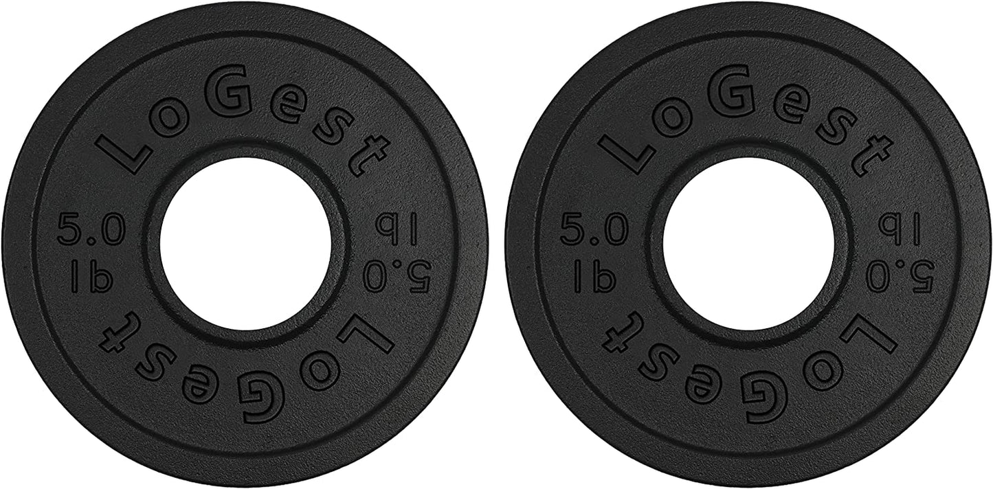 Logest Olympic Weight Plates - Set of 2 for Barbell Training, Ideal for Strength and Balance Enhancement, Available in 2.5LB, 5LB, and 10LB Options