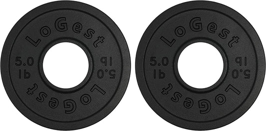 Logest Olympic Weight Plates - Set of 2 for Barbell Training, Ideal for Strength and Balance Enhancement, Available in 2.5LB, 5LB, and 10LB Options