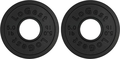 Logest Olympic Weight Plates - Set of 2 for Barbell Training, Ideal for Strength and Balance Enhancement, Available in 2.5LB, 5LB, and 10LB Options