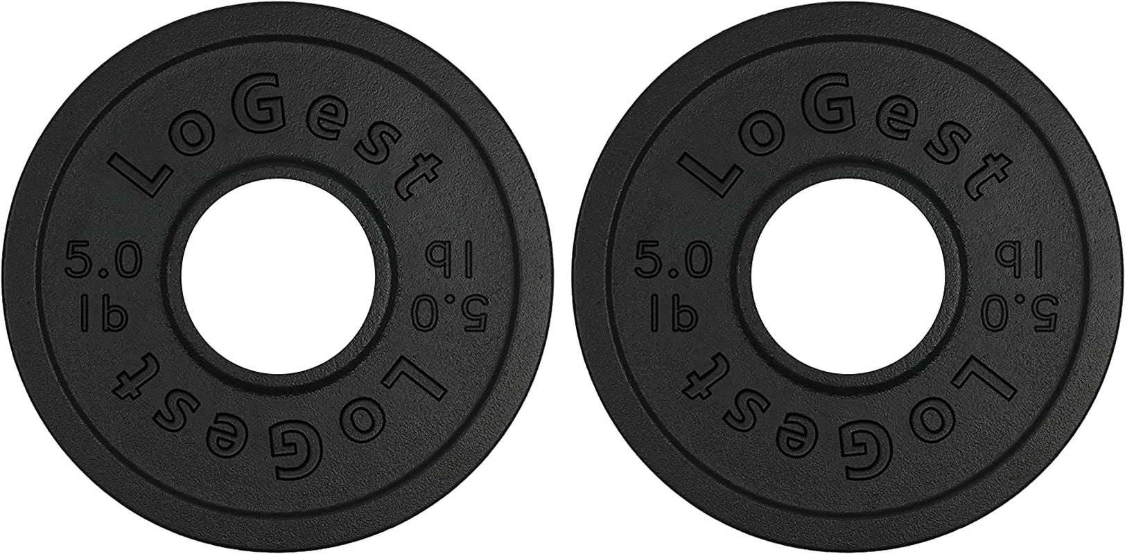 Logest Olympic Weight Plates - Set of 2 for Barbell Training, Ideal for Strength and Balance Enhancement, Available in 2.5LB, 5LB, and 10LB Options