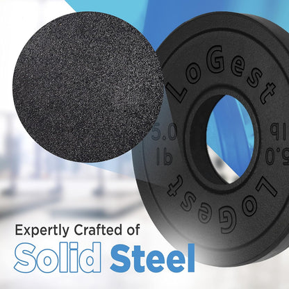 Logest Olympic Weight Plates - Set of 2 for Barbell Training, Ideal for Strength and Balance Enhancement, Available in 2.5LB, 5LB, and 10LB Options